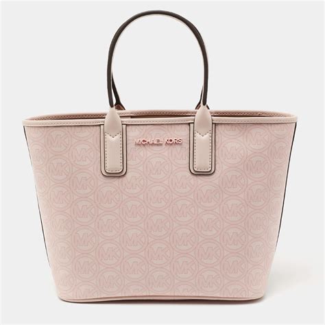 soft pink colored handbags michael kors|Michael Kors pink canvas tote.